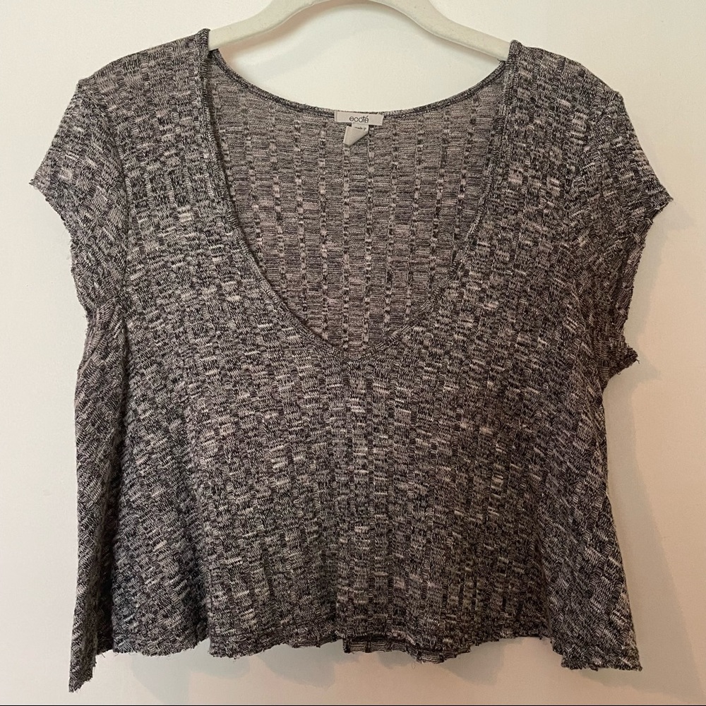 Ecote cap sleeve cropped swing top S